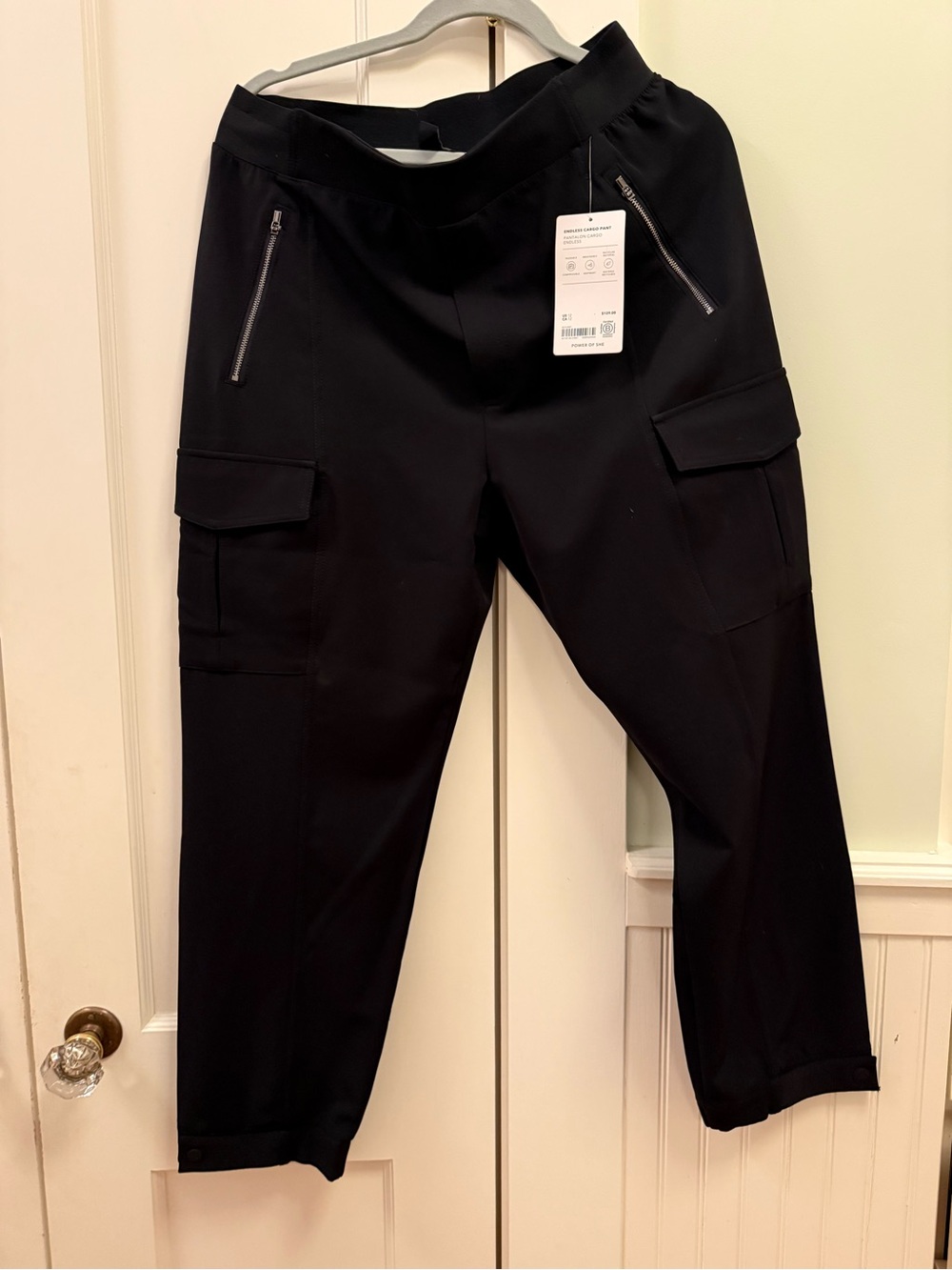 Ladies Athleta  Black Cargo Jogger Pants - never worn with tags.